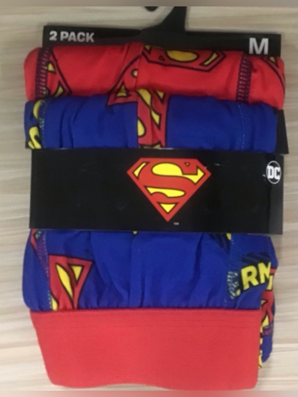 DC Comics Superman Logo Blue & Red Boxer Briefs 2 Pack